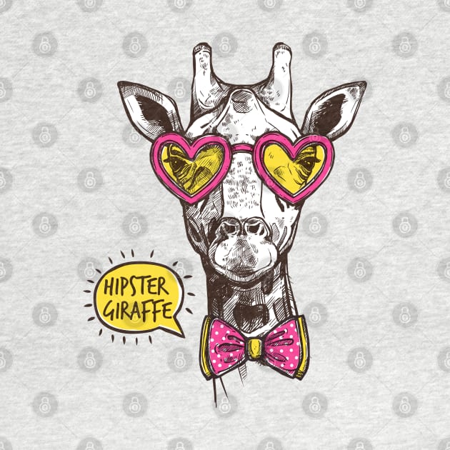 HIPSTER GIRAFFE by Mako Design 